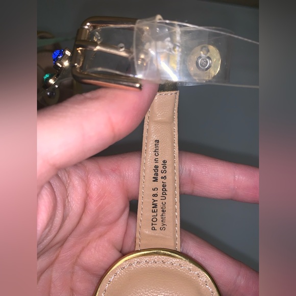 Gold Heeled Sandal with Gems - Picture 7 of 12